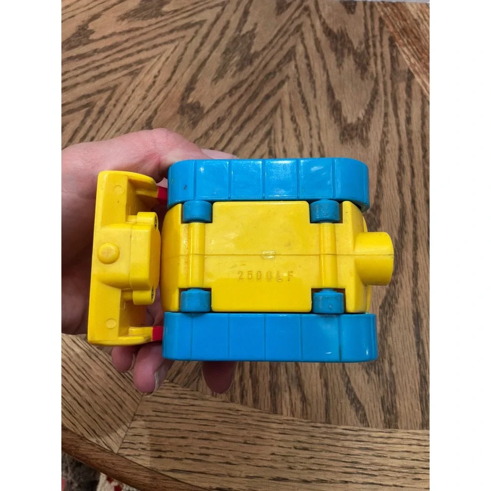 Vintage Unisex Sesame Street Cookie Monster Bulldozer Toy OS‎ Yellow Blue